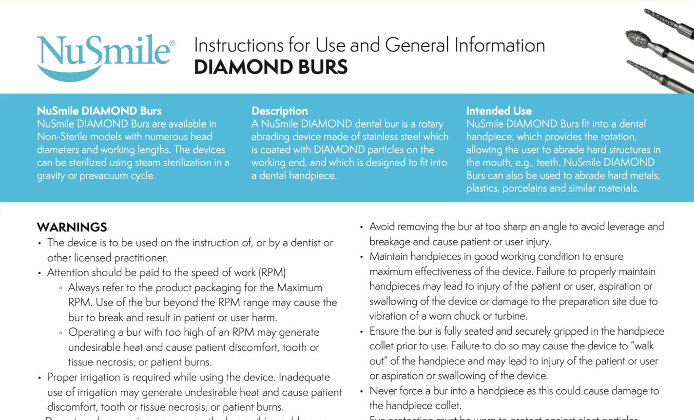 NuSmile Diamond Bur