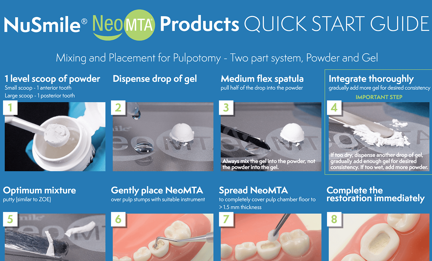 NuSmile NeoMTA Products Quickstart Guide