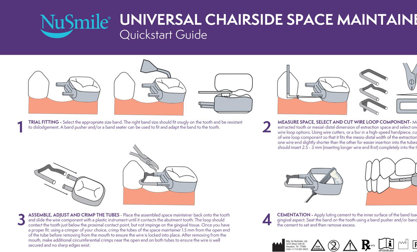 Chairside Space Maintainer Quickstart Guide