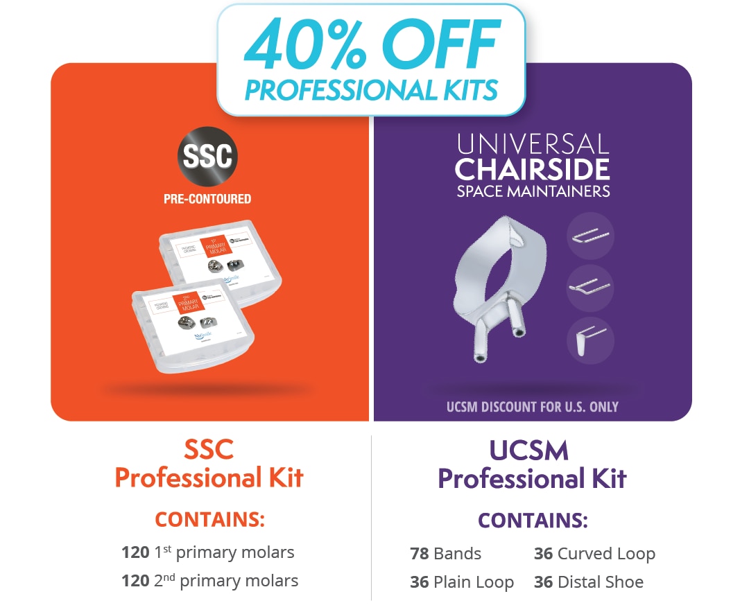 Save 40% on NuSmile SSC and Universal Chairside Space Maintainer Professional Kits